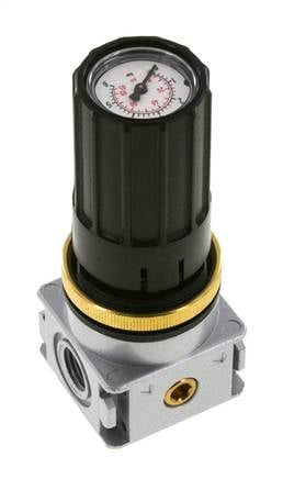 Druckregler G1/4'' 1450l/min 0.1-3.0bar/1-44psi Zinkdruckgussknopf mit Manometer Multifix 0