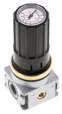 Druckregler G1/4'' 1450l/min 0.2-6.0bar/3-87psi Zinkdruckgussknopf mit Manometer Multifix 0