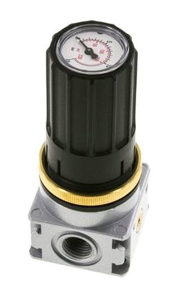 Druckregler G1/4'' 1450l/min 0.5-10.0bar/7-145psi Zinkdruckgussknopf mit Manometer Multifix 0