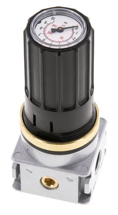 Druckregler G1/4'' 1450l/min 0.2-6.0bar/3-87psi Zinkdruckgussknopf mit Manometer Multifix 0