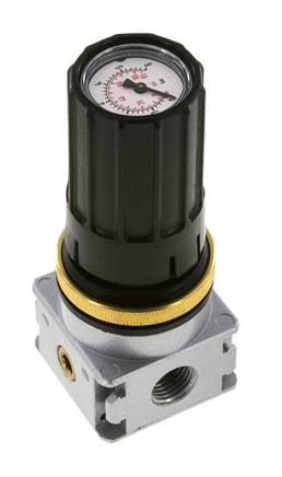 Druckregler G1/4'' 1450l/min 0.1-3.0bar/1-44psi Zinkdruckgussknopf mit Manometer Multifix 0