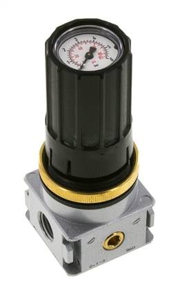 Druckregler G1/4'' 1450l/min 0.1-3.0bar/1-44psi Zinkdruckgussknopf mit Manometer Multifix 0