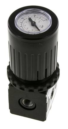 Druckregler G1/4'' 2100l/min 0.2-6.0bar/3-87psi Zinkdruckgussknopf mit Manometer Multifix 1