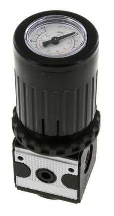 Druckregler G1/4'' 2100l/min 0.2-6.0bar/3-87psi Zinkdruckgussknopf mit Manometer Multifix 1