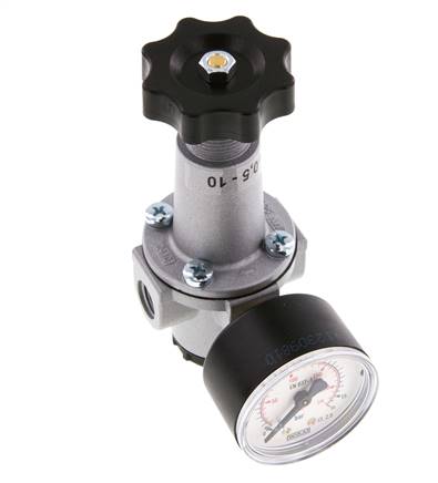 Druckregler G1/4'' 1000l/min 0.5-10.0bar/7-145psi Zinkdruckguss Standard 1
