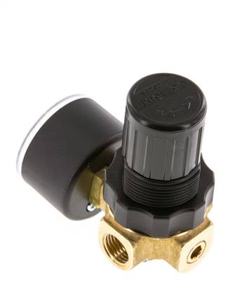 Druckregler G1/4'' 330l/min 0.5-16.0bar/7-232psi Luft Wasser Messing Standard 0