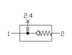 Verteiler G3/8 1250 l/min mit Rückschlagventil Futura 1