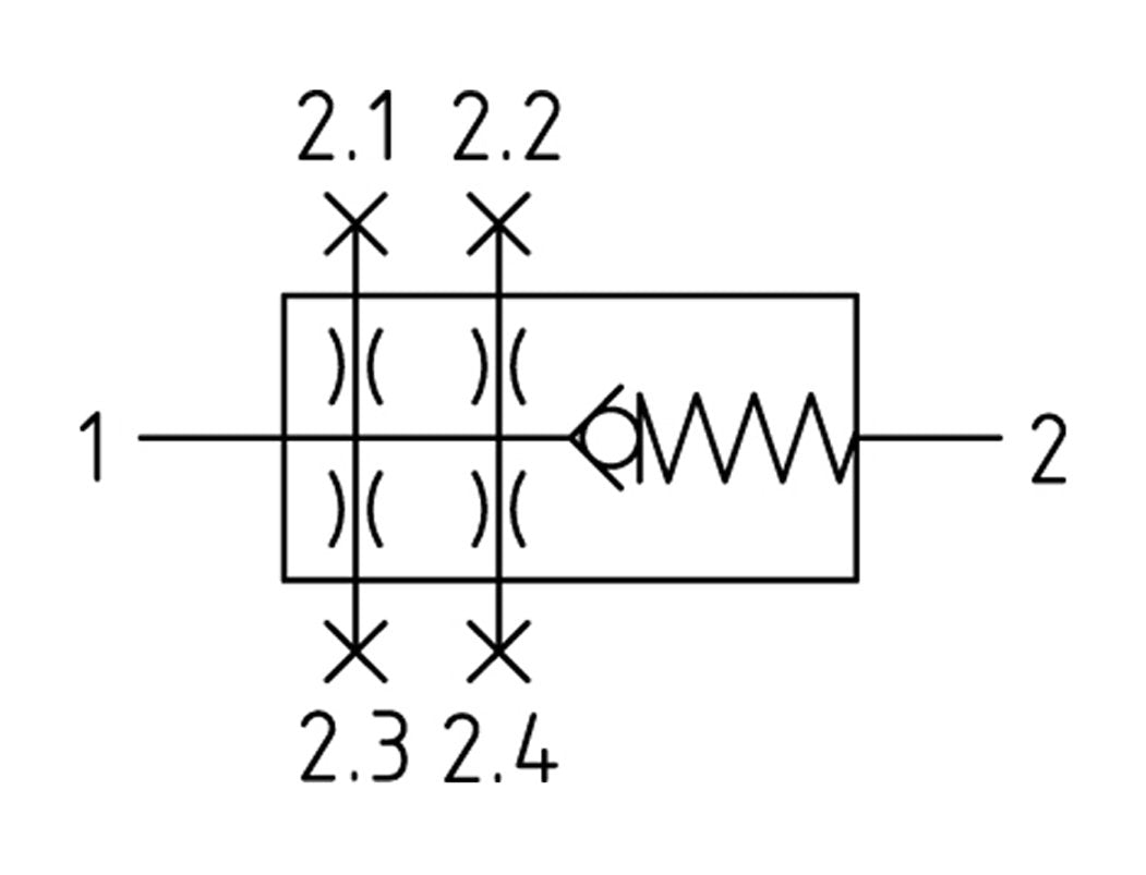 Verteiler G1/2 6000 l/min mit Rückschlagventil Multifix 2