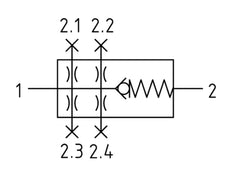Verteiler G1/2 6000 l/min mit Rückschlagventil Multifix 2