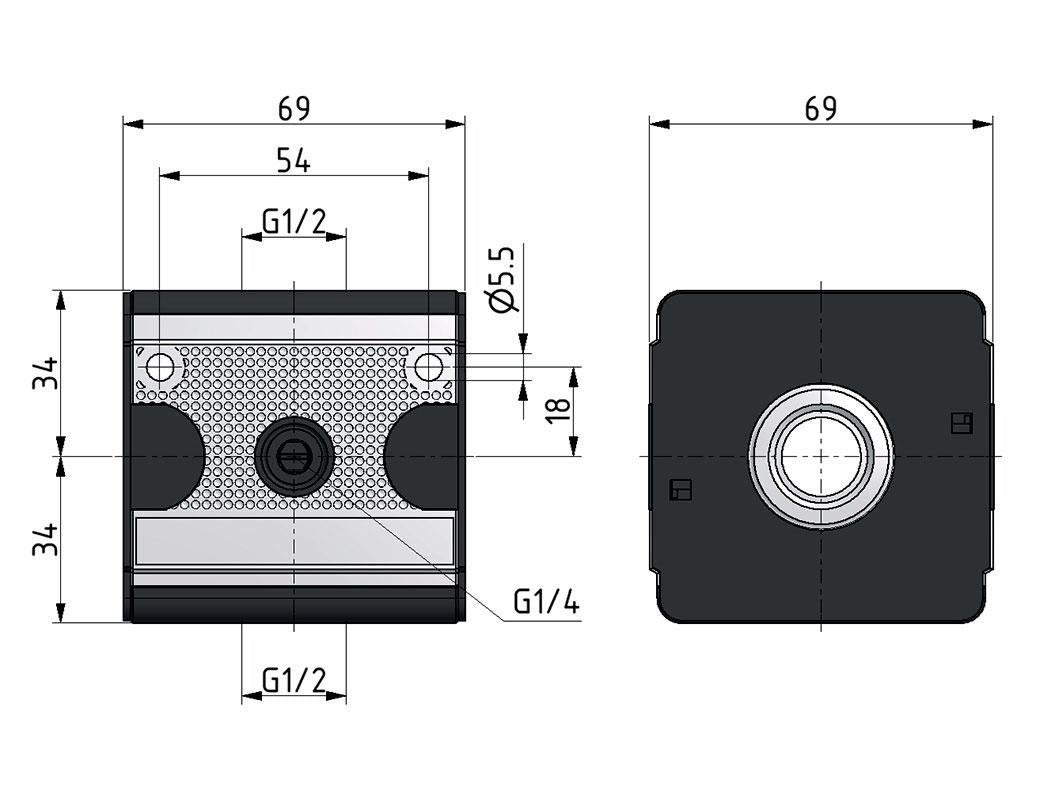 Verteiler G1/2 11000 l/min Multifix 2