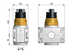 Verteiler G1/4 2700 l/min Schmal mit Druckschalter Multifix 0