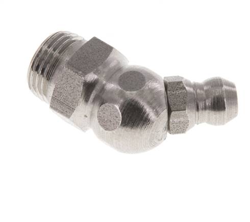 45° Winkelschmiernippel Edelstahl R 1/8 Zoll DIN 71412