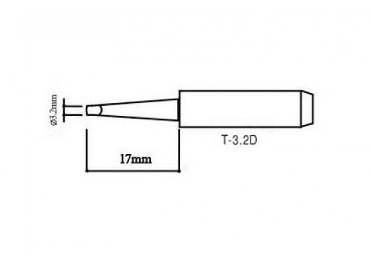 3.2 mm Meißel-Lötspitze Aoyue