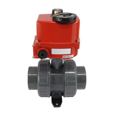 63 mm Überwurfmuffen 2-Wege-PVC Modulierender elektrischer Kugelhahn 24 V AC/DC (VDL)