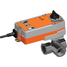 Belimo 3-Wege Kugelhahn Rp1-1/4 Kvs15 24VAC/DC Fail-Safe 75s 2-Punkt 20Nm IP54 R3032-BL3/SRF24A