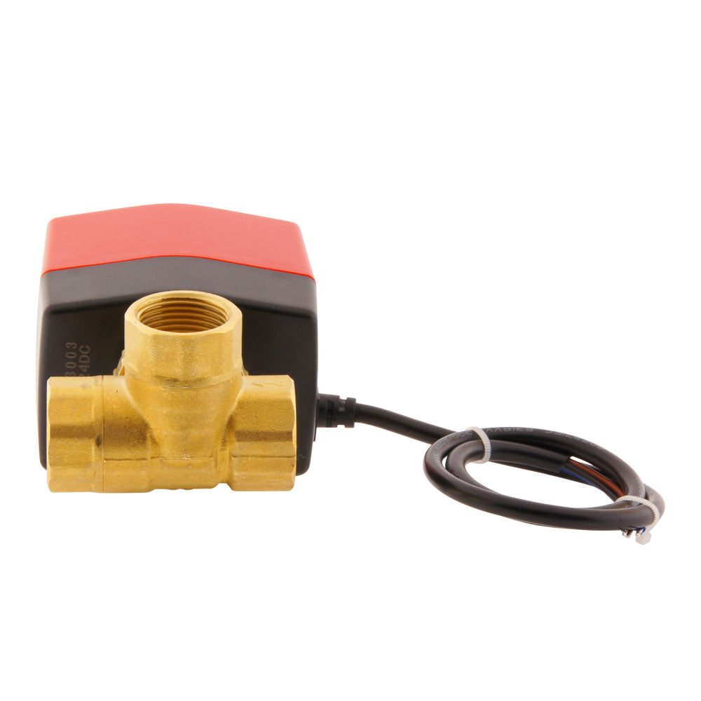 Elektrischer Kugelhahn BW3 3/4'' 3-Wege 24V AC 3-Punkt
