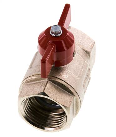 G 1 Zoll Schmetterlingsgriff Kompakt 2-Wege-Kugelhahn aus Messing