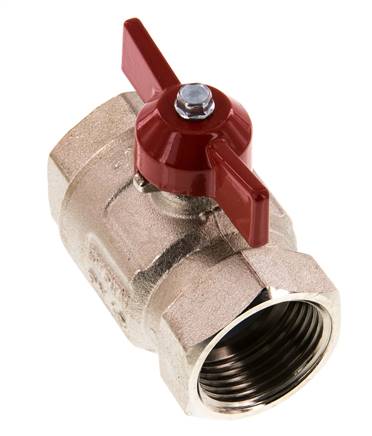 G 1 Zoll Schmetterlingsgriff Kompakt 2-Wege-Kugelhahn aus Messing