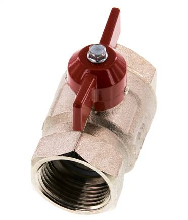 G 1 Zoll Schmetterlingsgriff Kompakt 2-Wege-Kugelhahn aus Messing