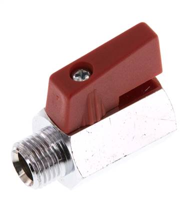 Männlich bis weiblich G 1/4 Zoll 2-Wege-Messing Mini-Kugelhahn 15 Bar