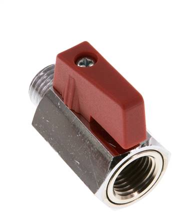 Männlich bis weiblich G 1/4 Zoll 2-Wege-Messing Mini-Kugelhahn 15 Bar