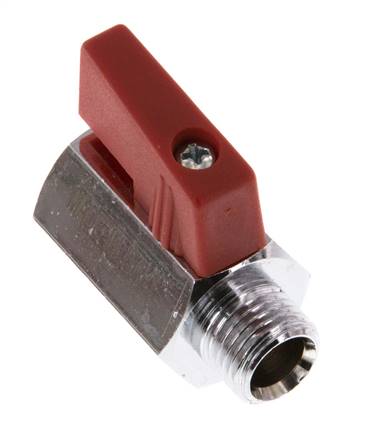 Männlich bis weiblich G 1/4 Zoll 2-Wege-Messing Mini-Kugelhahn 15 Bar