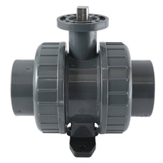 63mm 2-Wege PVC Kugelhahn ISO-Top Anschluss - 614 - VDL