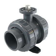 63mm 2-Wege PVC Kugelhahn ISO-Top Anschluss - 614 - VDL