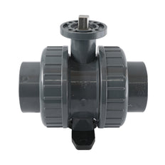 63mm 2-Wege PVC Kugelhahn ISO-Top Anschluss - 614 - VDL