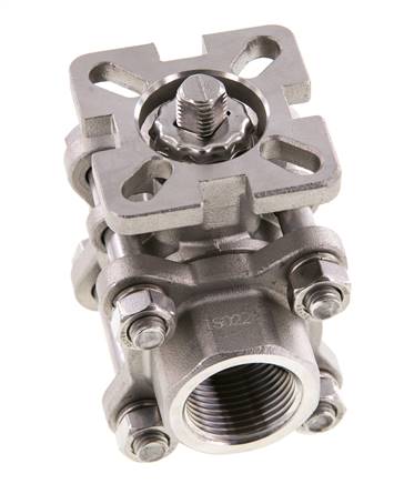 G3/4'' 2-Wege-Edelstahl-Kugelhahn 3-teilig mit vollem Durchgang ISO-Top - BL2SA3