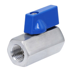 G 1/2'' F/F 2-Wege Edelstahl Mini Kugelhahn 69 Bar PTFE - TamesonPRO 1113-012-F