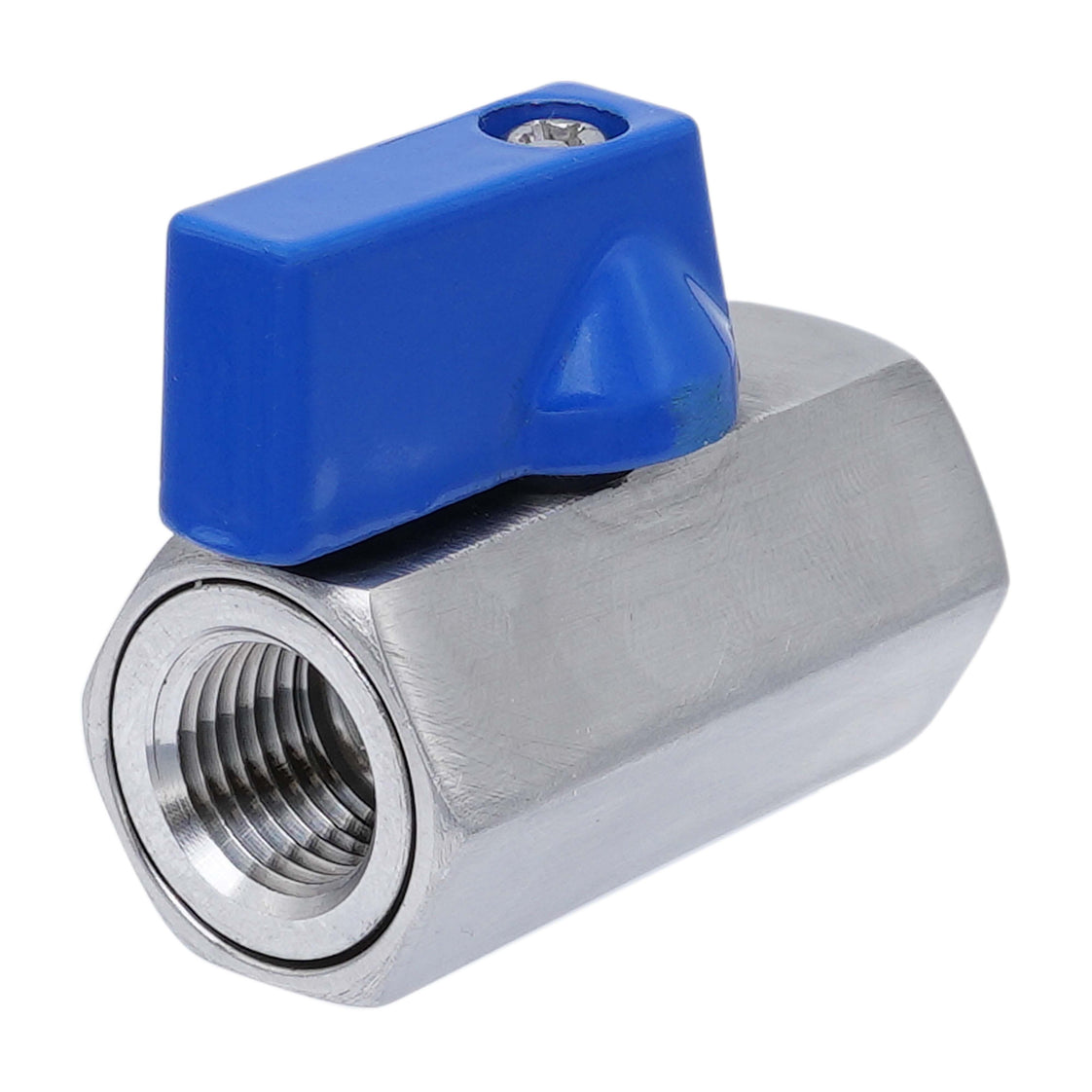 G 1/8'' F/F 2-Wege Edelstahl Mini Kugelhahn 69 Bar PTFE - TamesonPRO 1113-018-F