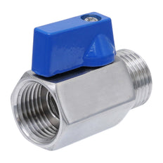 G 1'' M/F 2-Wege Edelstahl Mini Kugelhahn 69 Bar PTFE - TamesonPRO 1113-100-MF