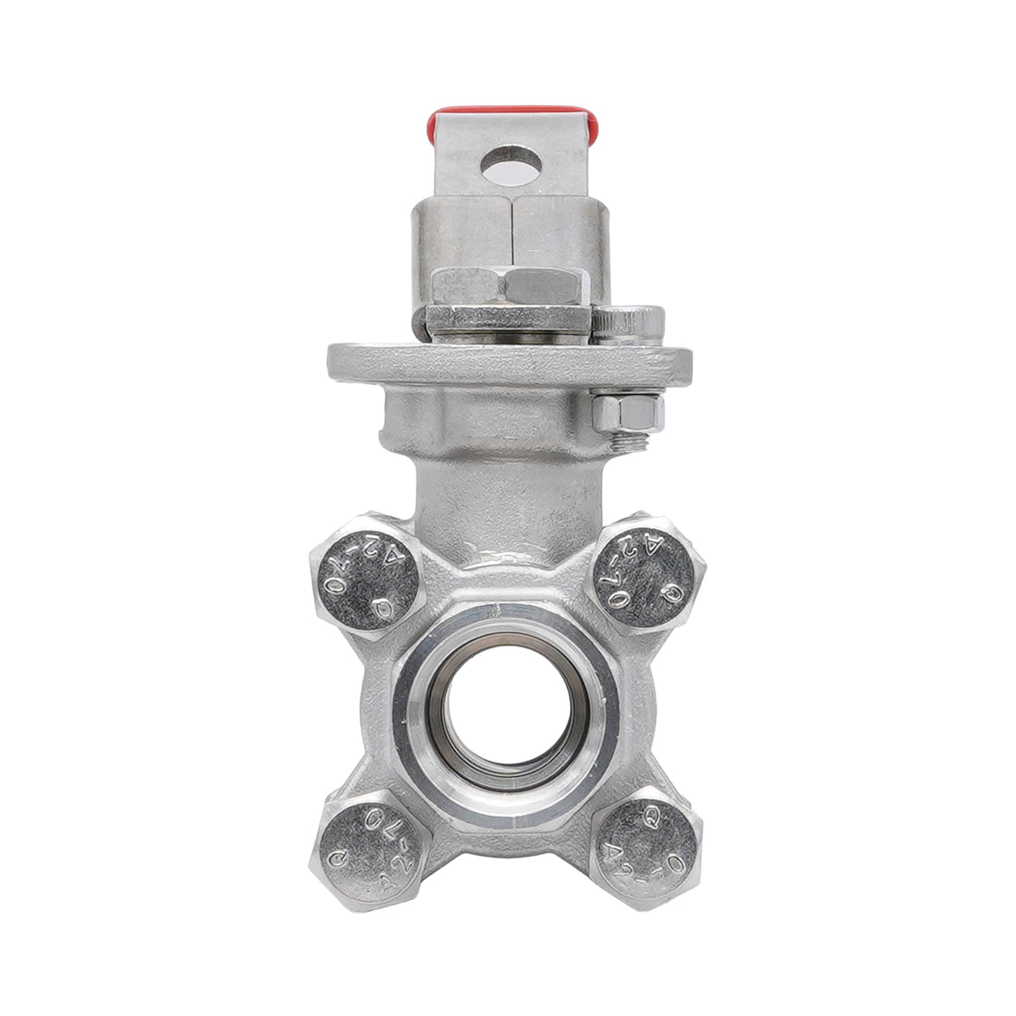 Rp 1/2'' 3-Teiliger 2-Wege Edelstahl Kugelhahn 69 bar RTFE ISO-Top F03/F04 - TamesonPRO 1121-012