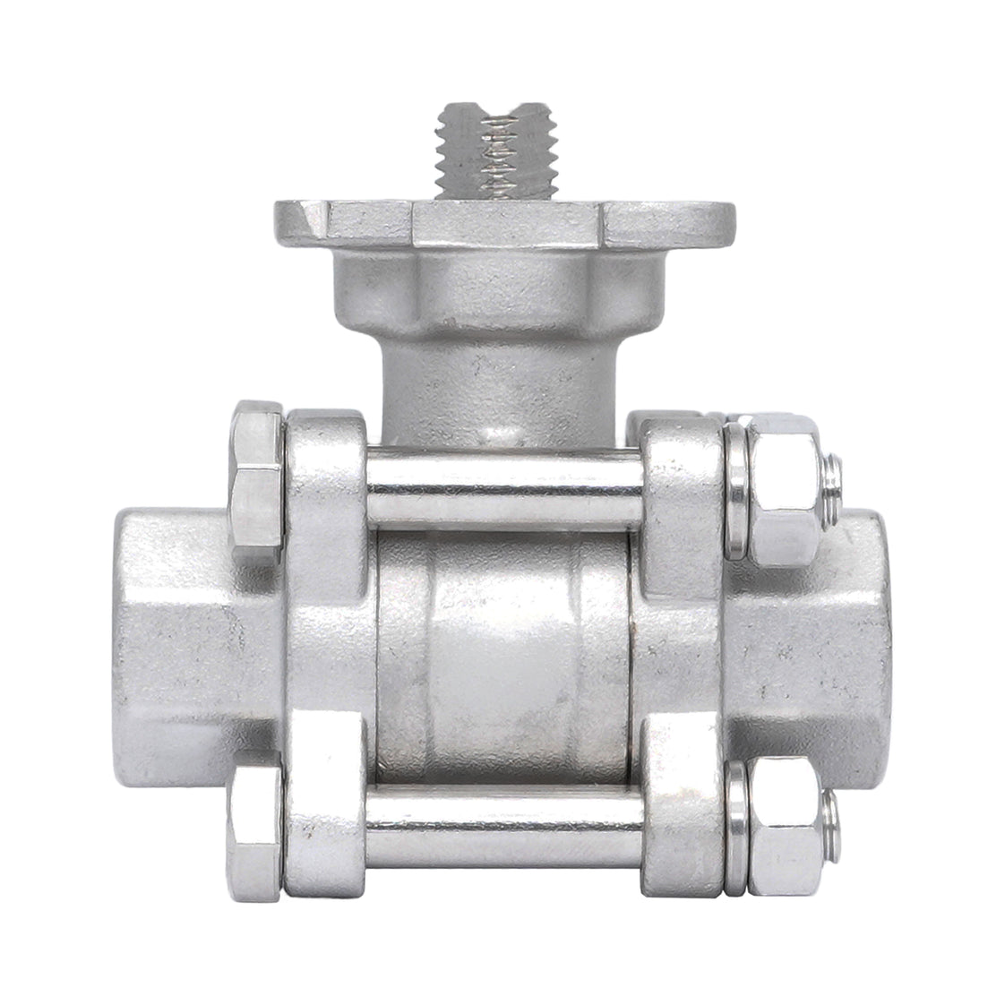 Rp 1/4'' 3-Teiliger 2-Wege Edelstahl Kugelhahn 69 bar RTFE ISO-Top F03/F04 - TamesonPRO 1121-014