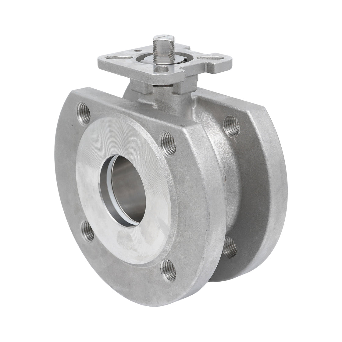 DN20 PN40 1-Teil 2-Wege Edelstahl Flansch Kugelhahn PTFE ISO-Top F03 - TamesonPRO 1122-020