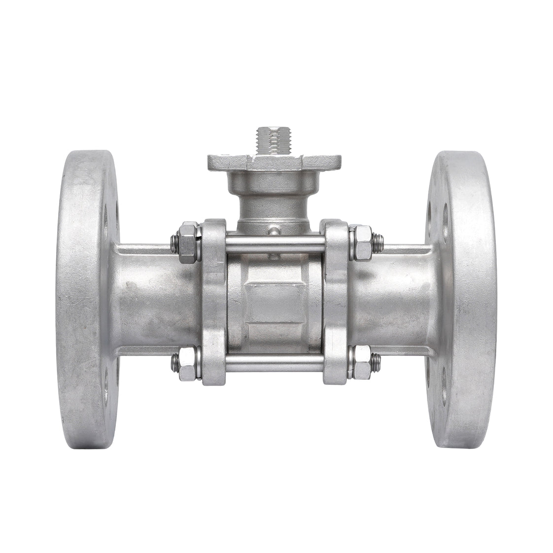 DN20 PN40 3-Teilig 2-Wege Edelstahl Flansch Kugelhahn PTFE ISO-Top F03/F04 - TamesonPRO 1124-020