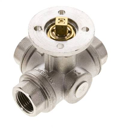 G1/2'' 3-Wege-Kugelhahn mit L-Anschluss Messing ISO-Top 40bar - BL3BAL