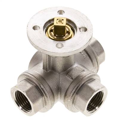 G1/2'' 3-Wege-Kugelhahn mit L-Anschluss Messing ISO-Top 40bar - BL3BAL