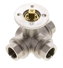 G1/2'' 3-Wege-Kugelhahn mit L-Anschluss Messing ISO-Top 40bar - BL3BAL