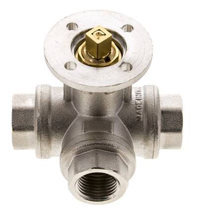 G1/2'' 3-Wege-Kugelhahn mit L-Anschluss Messing ISO-Top 40bar - BL3BAL