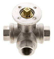 G1/2'' 3-Wege-Kugelhahn mit L-Anschluss Messing ISO-Top 40bar - BL3BAL