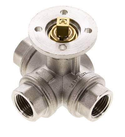 G1/2'' 3-Wege-Kugelhahn mit L-Anschluss Messing ISO-Top 40bar - BL3BAL