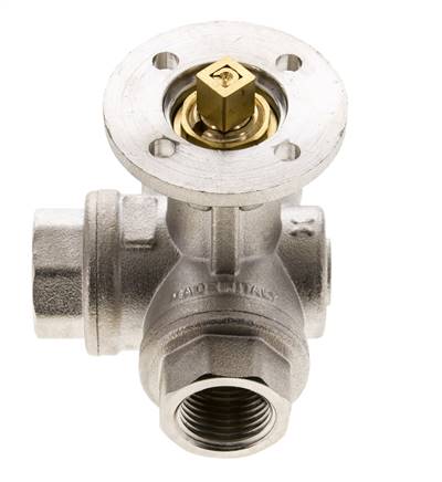G1/2'' 3-Wege-Kugelhahn mit L-Anschluss Messing ISO-Top 40bar - BL3BAL