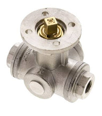 G1/4'' 3-Wege-Kugelhahn mit L-Anschluss Messing ISO-Top 40bar - BL3BAL