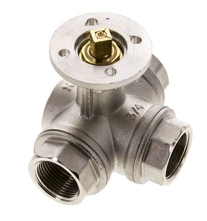 G3/4'' 3-Wege-Kugelhahn mit L-Anschluss Messing ISO-Top 40bar - BL3BAL
