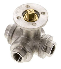 G3/8'' 3-Wege-Kugelhahn mit L-Anschluss Messing ISO-Top 40bar - BL3BAL