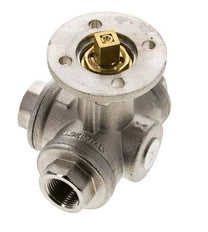 G3/8'' 3-Wege-Kugelhahn mit L-Anschluss Messing ISO-Top 40bar - BL3BAL
