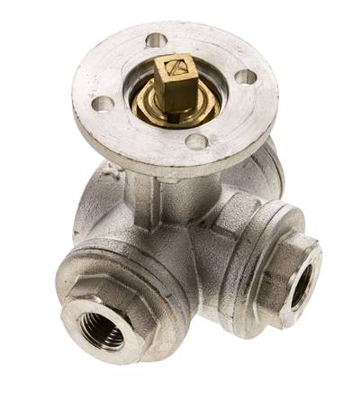 G1/4'' 3-Wege-Kugelhahn mit T-Anschluss Messing ISO-Top 40bar - BL3BAT