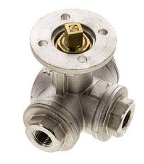 G1/4'' 3-Wege-Kugelhahn mit T-Anschluss Messing ISO-Top 40bar - BL3BAT